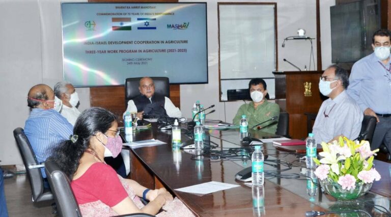 India and Israel sign a three-year work program agreement for Agriculture Development