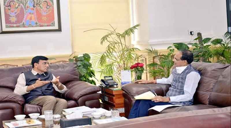 C M Shri Chouhan meets Fertiliser Minister Mr. Mandaviya