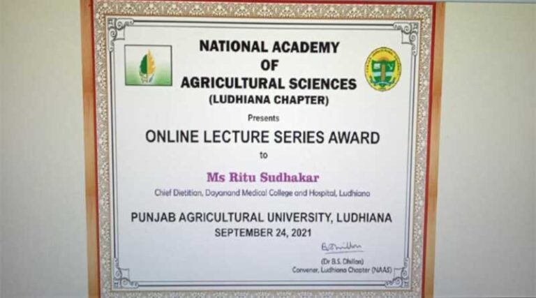 PAU holds NASS lecture on advances in nutrition