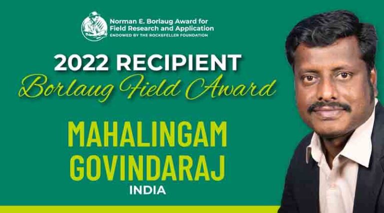 CGIAR Scientist Receives the 2022 Norman E. Borlaug Award for Field Research and Application