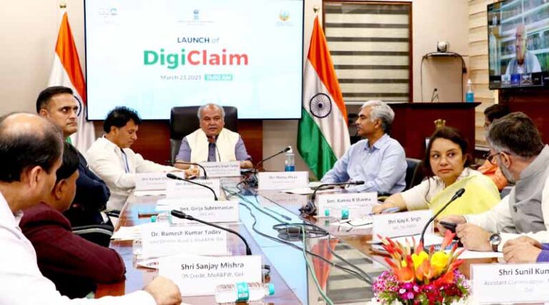 Union Agriculture Minister launches DigiClaim for claim disbursal through National Crop Insurance Portal (NCIP)