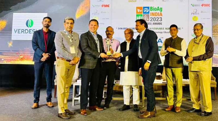 Verdesian Life Sciences awarded the Global Leadership Award at BioAg India 2023
