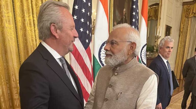 FMC Corporation CEO Mark Douglas meets Indian Prime Minister Modi