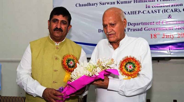 Prof Chander Kumar, Minister of Agriculture & AH inaugurates National Workshop on 'One Health and Nutritional Security' at CSKHPAU