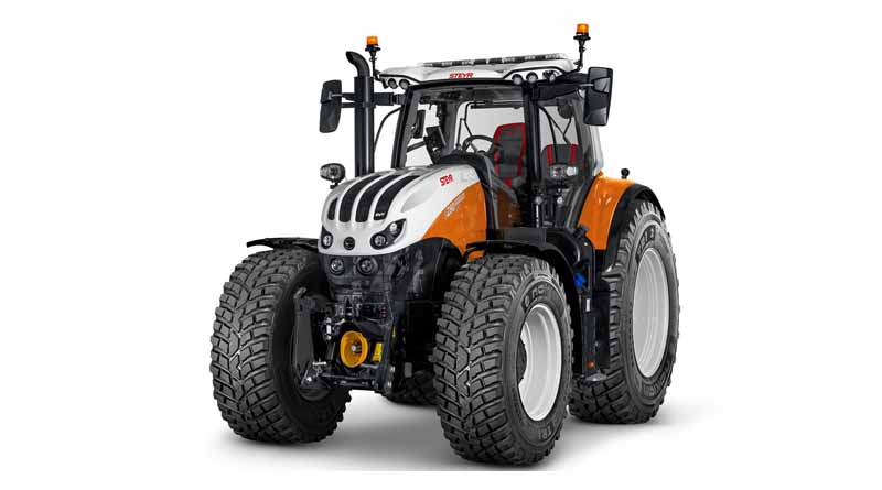 New steyr® 6280 absolut CVT tractor with xpower XPA electrical weed control system for the municipal market
