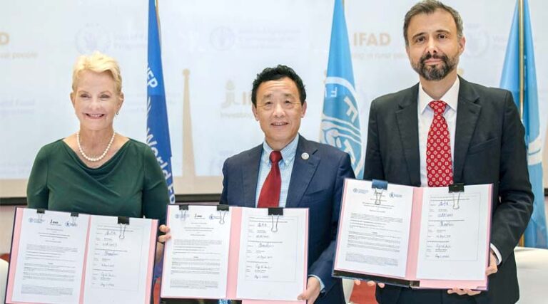In South Sudan visit, the Director-General bolsters FAO’s partnership with IFAD and WFP as his second term in office begins