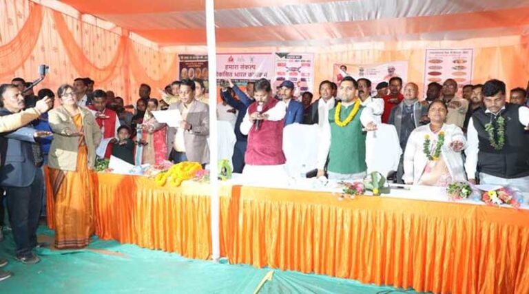 Union Minister for Agriculture & Farmers’ Welfare Shri Arjun Munda joined Prime Minister Mr. Narendra Modi online for VBSY from Jharkhand today