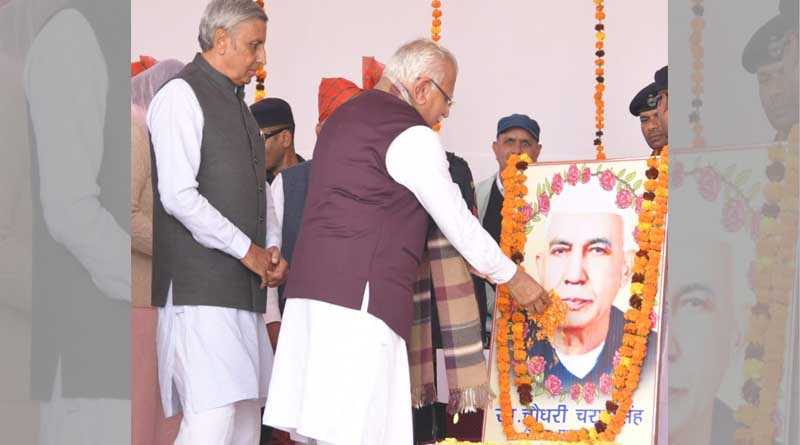 Haryana govt organizes 'Anndata Sammelan' in Loharu; Farmer Unions holds rally at Obra in Haryana