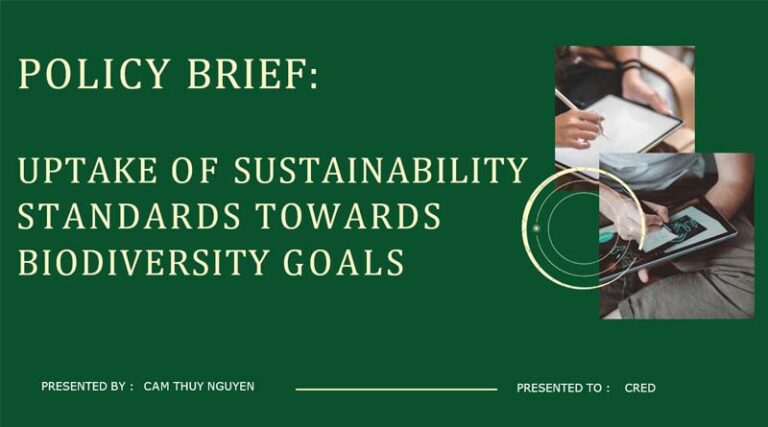 Uptake of Sustainability Standards Towards Biodiversity Goals