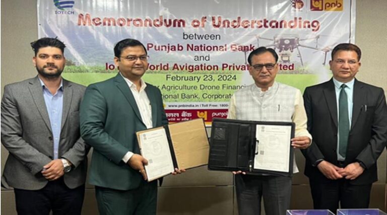 PNB Partners with IoTechWorld Avigation Private Limited to Finance Agriculture Drones