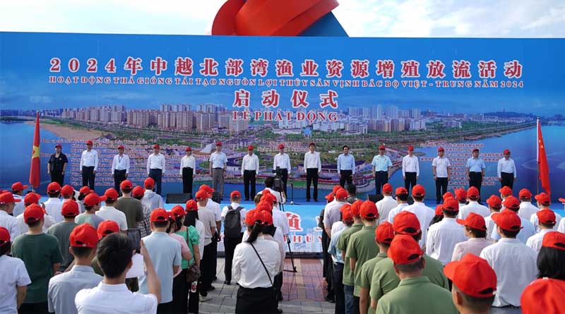 China and Vietnam Hold 2024 Joint Event for Propagation and Release of Fishery Resources in the Beibu Gulf