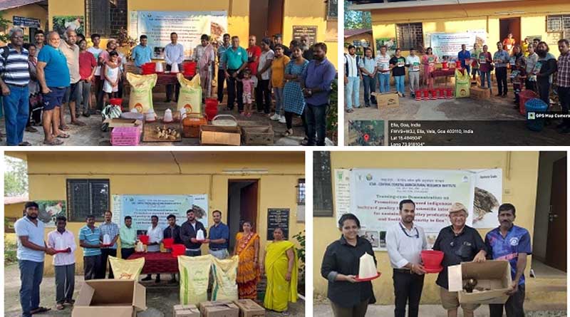 On-farm demonstration and distribution of Inputs to farmers under NABARD-Funded Poultry Project