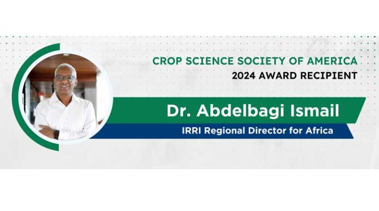 IRRI Scientist Receives Crop Science Society of America Highest Award for 2024