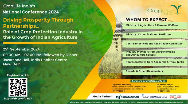 CropLife India to Host National Conference 2024 on Advancing Agriculture through Partnerships