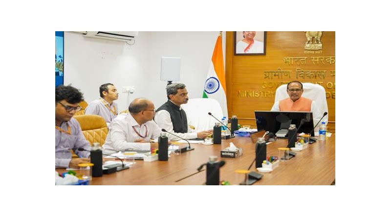 Union Rural Development Minister Shri Shivraj Singh Chouhan Held a Meeting of Rural Development Ministers of States Through VC
