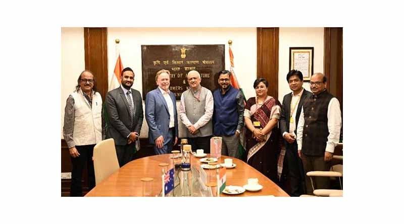 Mr. Philip Green, Australian High Commissioner calls on Secretary Dr. Devesh Chaturvedi at Krishi Bhawan New Delhi