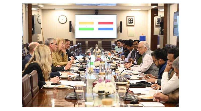 Vice-Minister of Agriculture of the Netherlands Mr. Jan-Kees Goet calls on Secretary Dr. Devesh Chaturvedi at Krishi Bhawan New Delhi