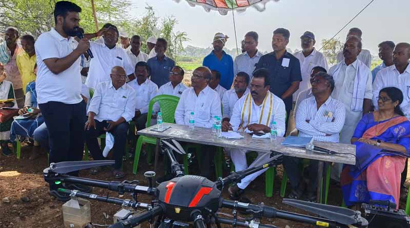 Marut Drones Educates Paddy Farmers of Mahbubnagar about Drone Technology for Direct Seeding of Rice