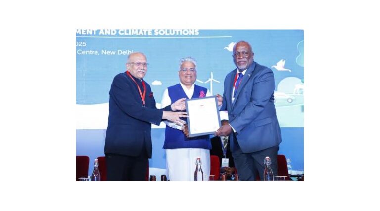 TERI Felicitates Guyana’s Vice President and Brazil’s Environment Minister with Sustainable Development Leadership Award at WSDS 2025