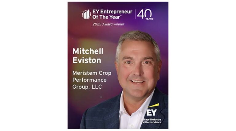 Mitch Eviston of Meristem Crop Performance® named Entrepreneur Of The Year 2025 East Central Award winner