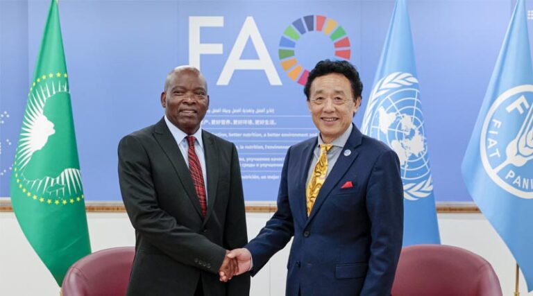Bilateral Meeting with H.E. Moses Vilakati, Commissioner for Agriculture, Rural Development, Blue Economy and Sustainable Environment of the African Union Commission (AUC)
