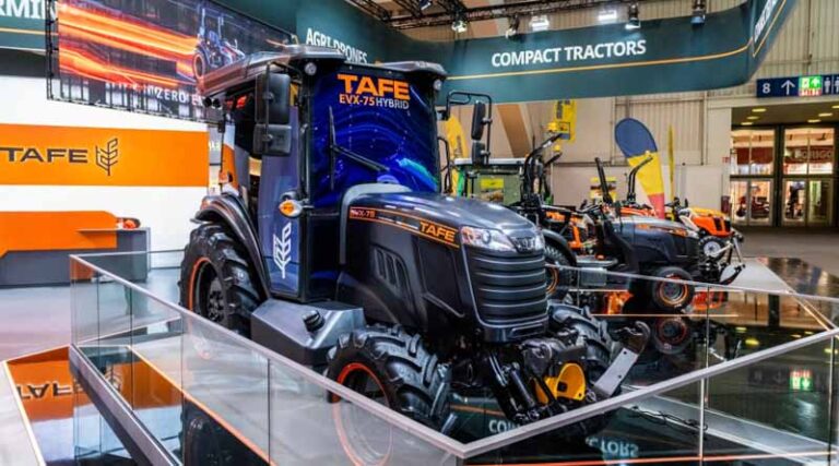 TAFE Tractors reveals new Electric Hybrid tractor EVX75 and Terra Vista vision guidance at Agritechnica 2025