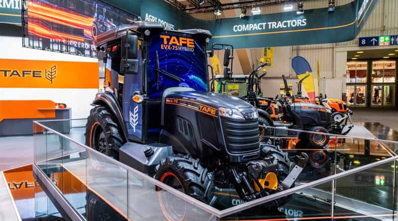 TAFE Tractors reveals new Electric Hybrid tractor EVX75 and Terra Vista vision guidance at Agritechnica 2025