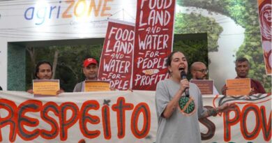 Climate activists at COP30 confront industry lobbyists at AgriZone, kicking off 1st week of negotiations