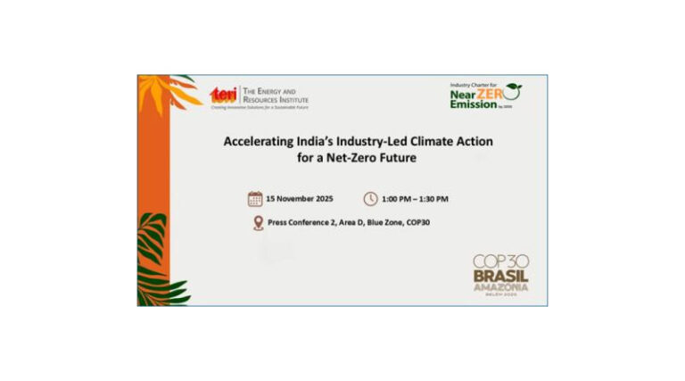 Industry, Policy, and Science Unite: TERI’s COP30 Press Meet to Drive Net-Zero Conversations