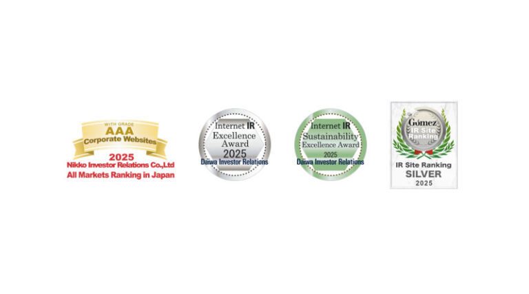 Achieved High Ratings in Three Major IR Website Surveys