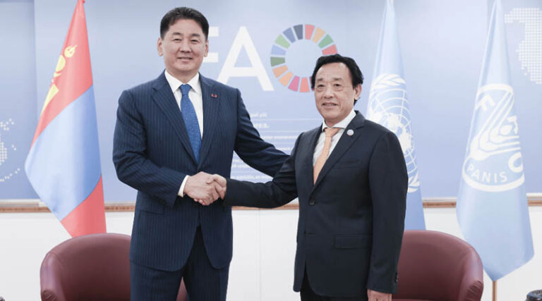 Bilateral meeting with H.E. Khurelsukh Ukhnaa, President of Mongolia