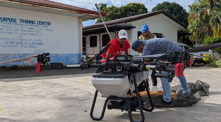 IRRI Showcases Drone-Assisted Rice Farming To Laguna Farmers