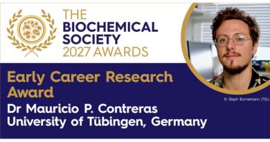 TSL Alumnus wins Biochemical Society Award