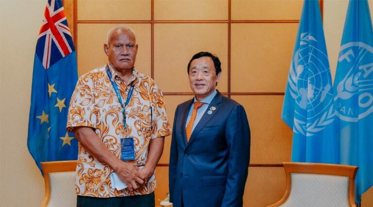 Bilateral Meeting with The Honourable Sa'aga Talu Teafa, Minister for Natural Resources of Tuvalu