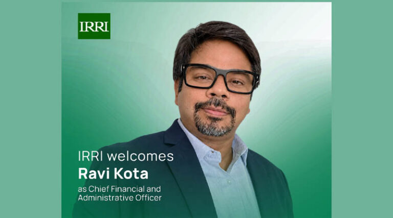 IRRI Welcomes Ravi Kota as its Chief Financial and Administrative Officer