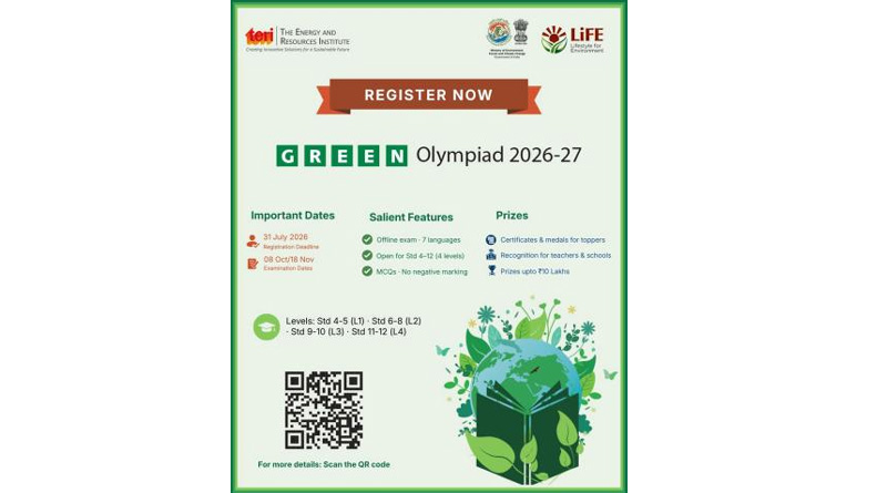 TERI Announces Last Call for Registrations for GREEN Olympiad 2026–27