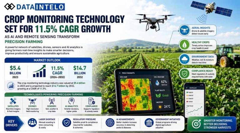 Crop Monitoring Technology Set for 11.5% CAGR Growth as AI and Remote Sensing Transform Precision Farming