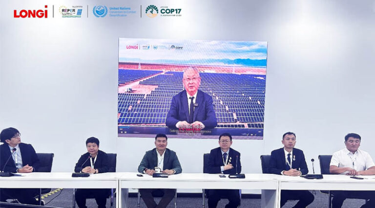 LONGi at UNCCD COP17 Li Zhenguo Explains Two Technological Pathways for PV-Powered Food Security