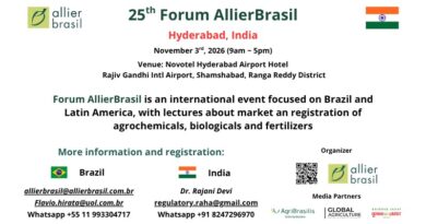 25th Forum AllierBrasil to Discuss Latin American Agricultural Input Markets in Hyderabad